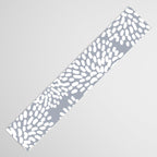 Grey and White Abstract Firework Flowers Table Runner Gallery Image 3