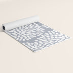 Grey and White Abstract Firework Flowers Yoga Mat Gallery Image 2