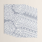 Grey and White Abstract Firework Flowers Wrapping Paper Gallery Image 3