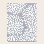 Grey and White Abstract Firework Flowers Notebook Gallery Image 4