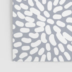 Grey and White Abstract Firework Flowers Poster Gallery Image 3
