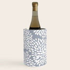 Grey and White Abstract Firework Flowers Wine Chiller Gallery Image 1