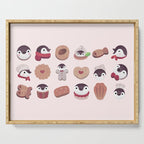 Cookie & cream & penguin - pink pattern Serving Tray Gallery Image 1