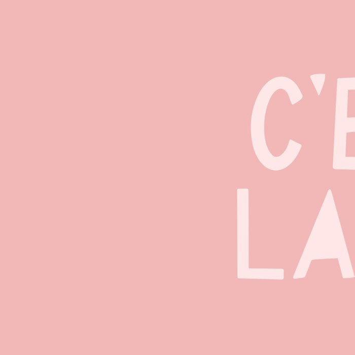C'est La Vie French Pink Hand Lettering Coffee Mug Gallery Image 2