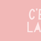 C'est La Vie French Pink Hand Lettering Coffee Mug Gallery Image 2