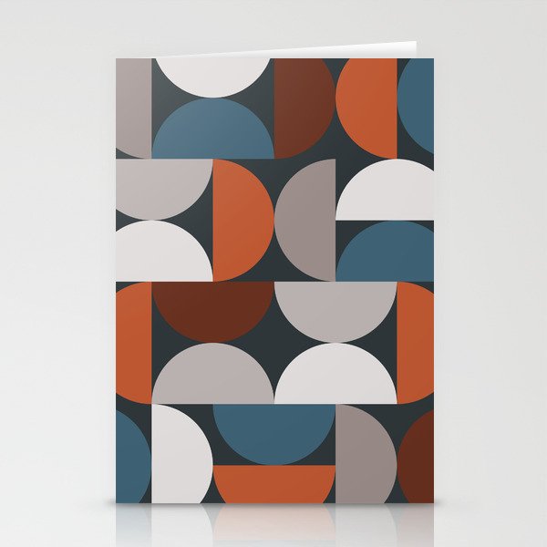 Mid Century Modern Geometric 24 Stationery Card Gallery Image 1