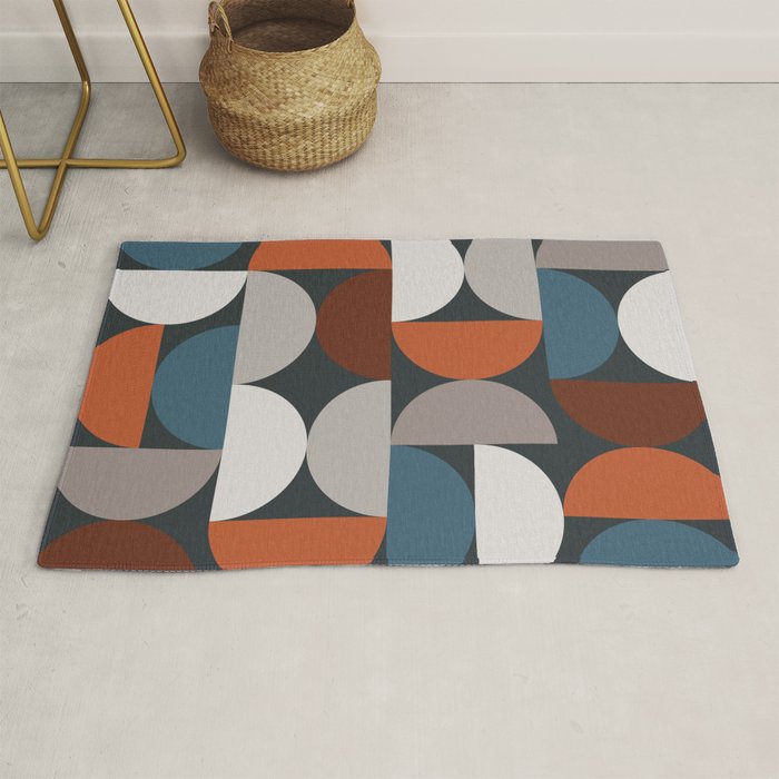 Mid Century Modern Geometric 24 Rug Gallery Image 1