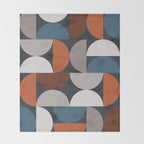 Mid Century Modern Geometric 24 Throw Blanket Gallery Image 2
