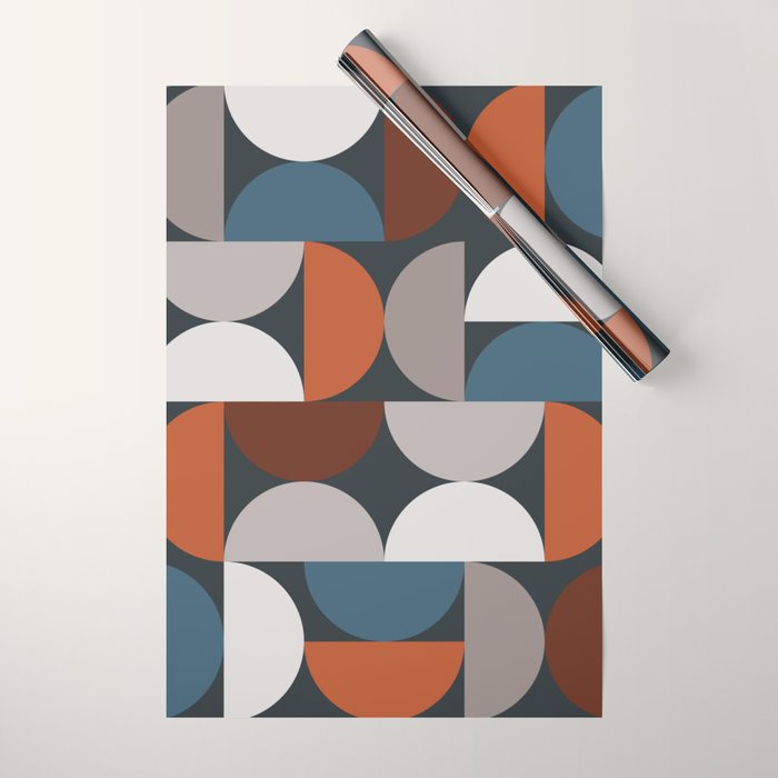 Mid Century Modern Geometric 24 Wrapping Paper Gallery Image 1