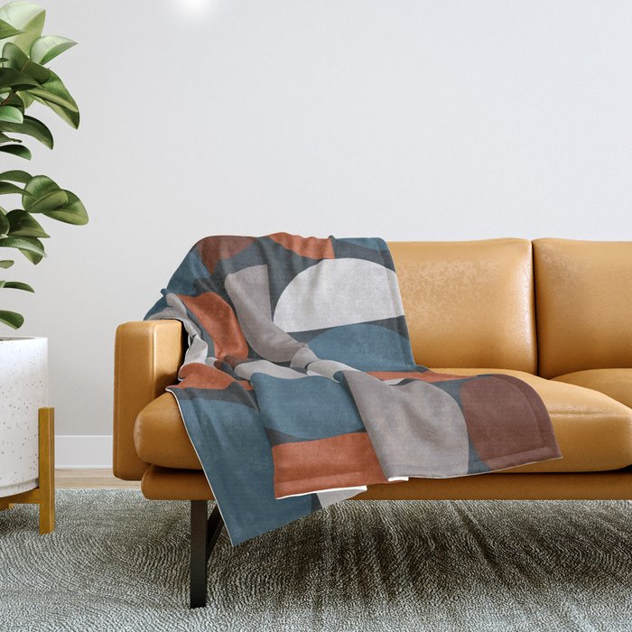 Mid Century Modern Geometric 24 Throw Blanket Gallery Image 1