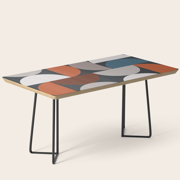 Mid Century Modern Geometric 24 Coffee Table Gallery Image 1