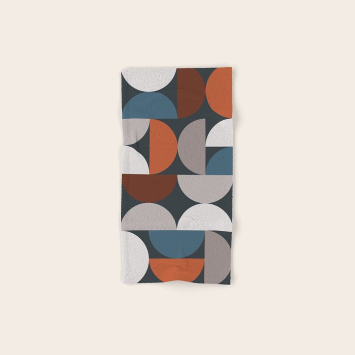 Mid Century Modern Geometric 24 Bath Towel Gallery Image 1