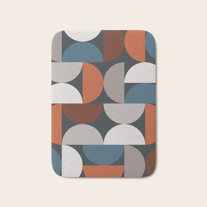 Mid Century Modern Geometric 24 Bath Mat Gallery Image 1