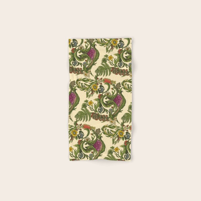 Botanical French Bulldog Bath Towel Gallery Image 1