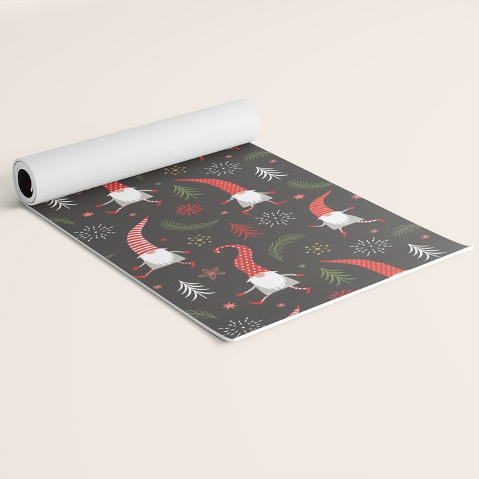 Cute Christmas Elves Yoga Mat Gallery Image 2