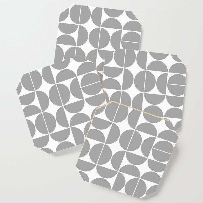 Mid Century Modern Geometric 04 Grey Coaster Gallery Image 1