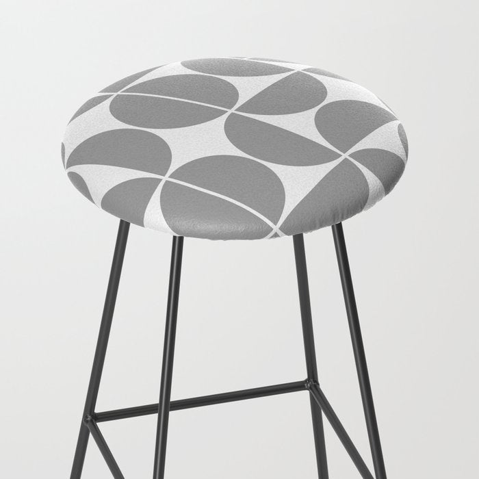Mid Century Modern Geometric 04 Grey Stool Gallery Image 2