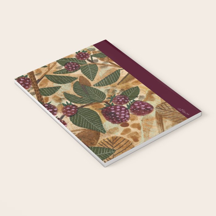 In Season in Red Raspberry and Forest Green Notebook Gallery Image 3