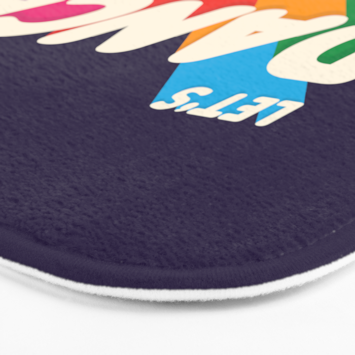 RAINBOW DANCE TYPOGRAPHY- let's dance Bath Mat Gallery Image 3