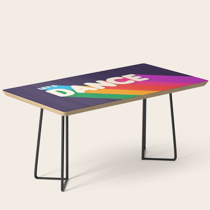 RAINBOW DANCE TYPOGRAPHY- let's dance Coffee Table Gallery Image 1
