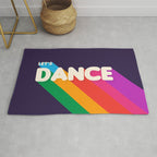 RAINBOW DANCE TYPOGRAPHY- let's dance Rug Gallery Image 1