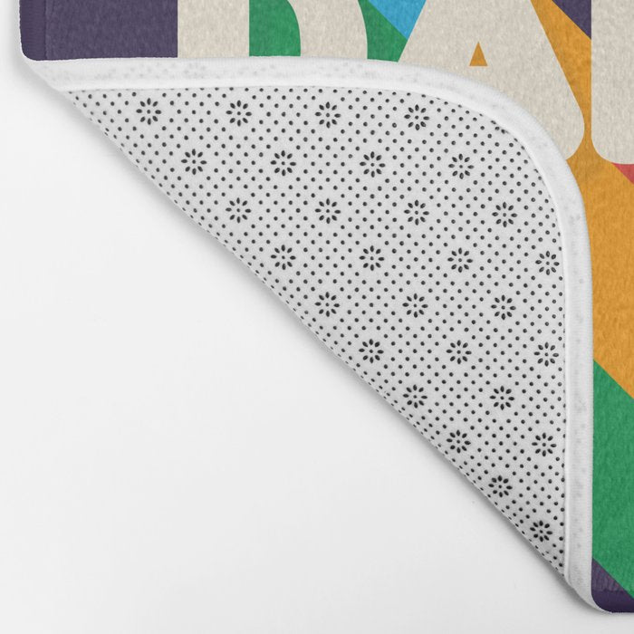 RAINBOW DANCE TYPOGRAPHY- let's dance Bath Mat Gallery Image 2