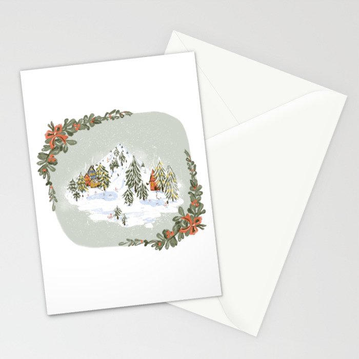 Winter wonderland illustration  Stationery Card Gallery Image 2
