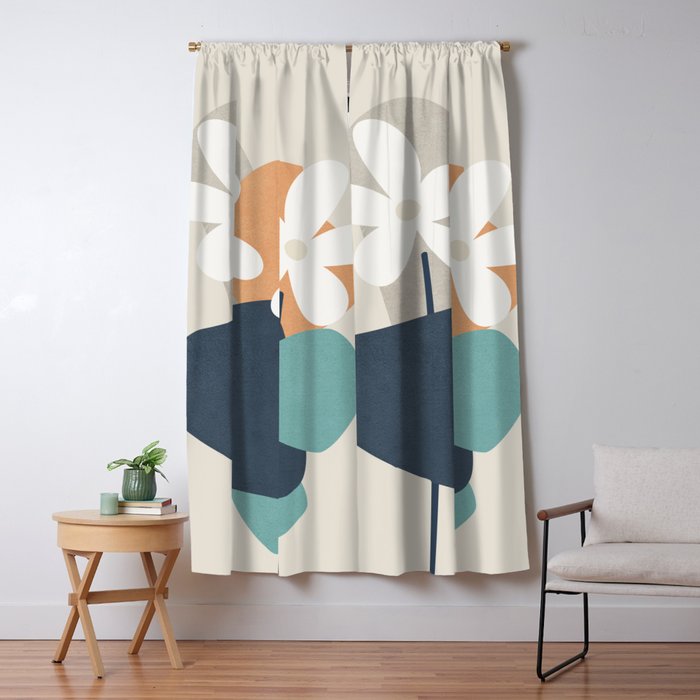 Abstract Flowers 3 Window Curtain Gallery Image 5