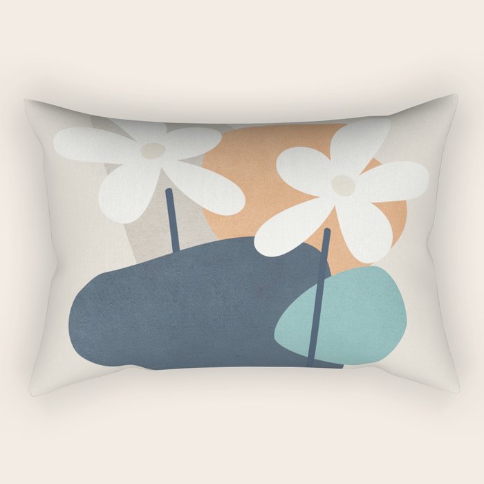 Abstract Flowers 3 Rectangular Pillow Gallery Image 1