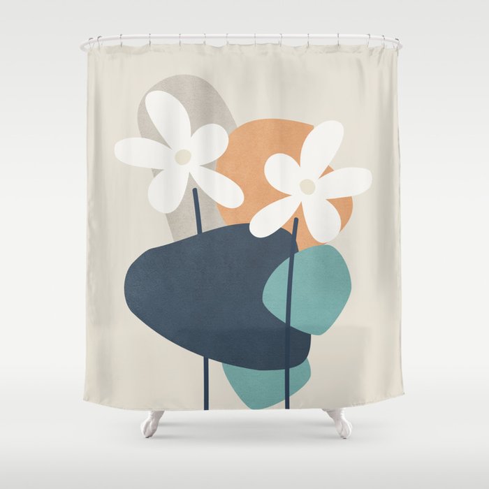 Abstract Flowers 3 Shower Curtain Gallery Image 1