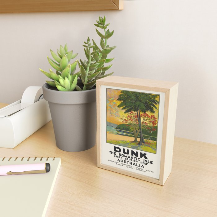 Dunk Island, Great Barrier Reef - Vintage Australian travel poster, 1930s Mini Art Print Gallery Image 2