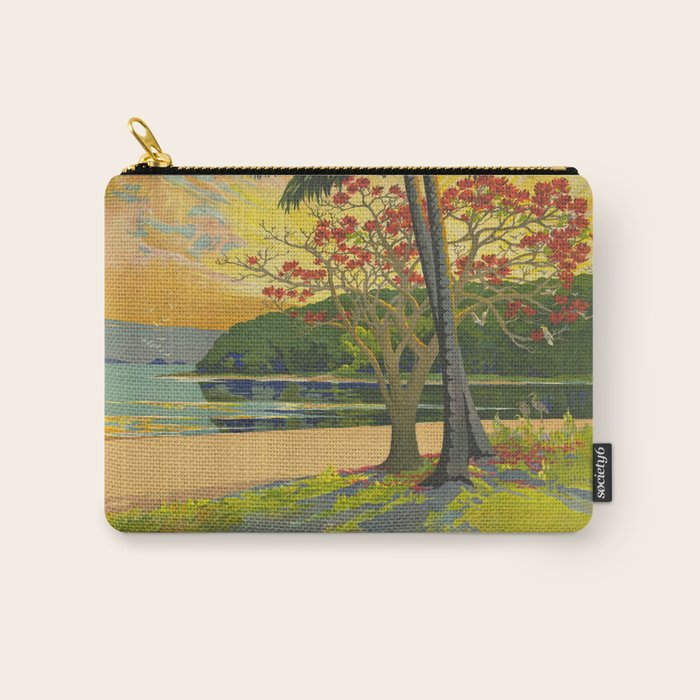 Dunk Island, Great Barrier Reef - Vintage Australian travel poster, 1930s Carry All Pouch Gallery Image 1