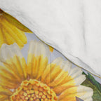 Yellow mushroom and florals - light Comforter Gallery Image 4