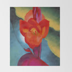 Georgia O'Keeffe Red Canna 1919 Throw Blanket Gallery Image 2