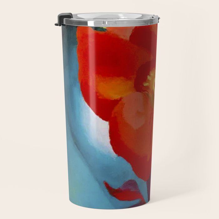 Georgia O'Keeffe Red Canna 1919 Travel Mug Gallery Image 3