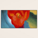 Georgia O'Keeffe Red Canna 1919 Desk Mat Gallery Image 3