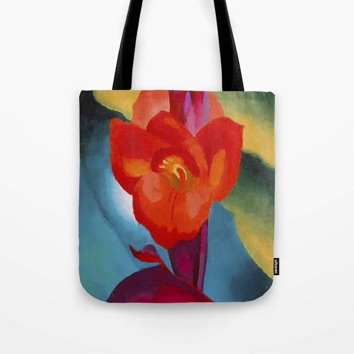 Georgia O'Keeffe Red Canna 1919 Tote Bag Gallery Image 1