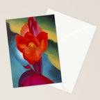 Georgia O'Keeffe Red Canna 1919 Stationery Card Gallery Image 2