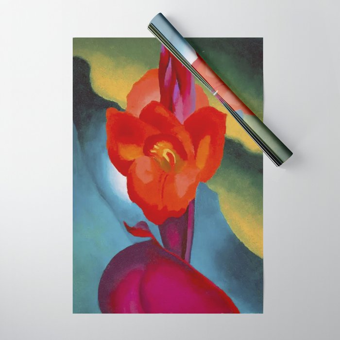 Georgia O'Keeffe Red Canna 1919 Wrapping Paper Gallery Image 1