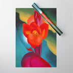 Georgia O'Keeffe Red Canna 1919 Wrapping Paper Gallery Image 1