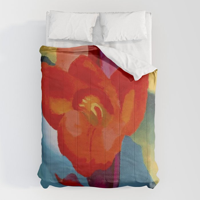 Georgia O'Keeffe Red Canna 1919 Comforter Gallery Image 6