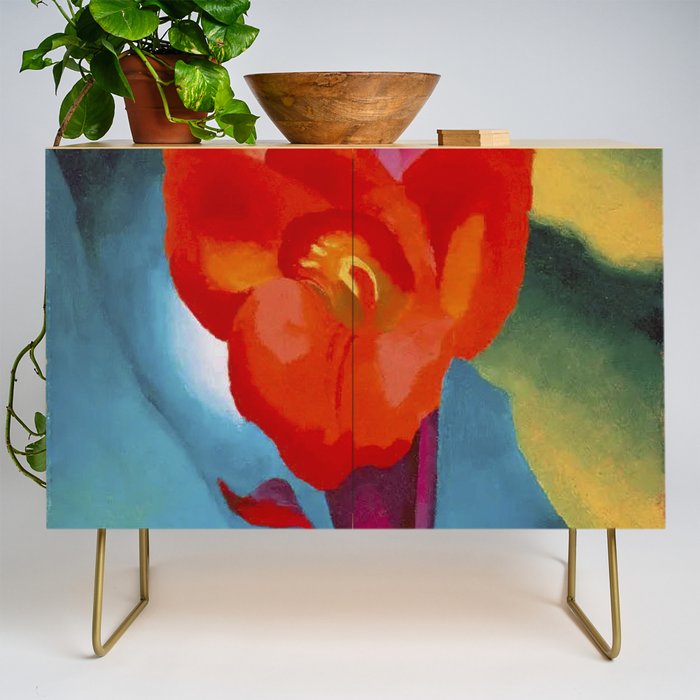 Georgia O'Keeffe Red Canna 1919 Credenza Gallery Image 1