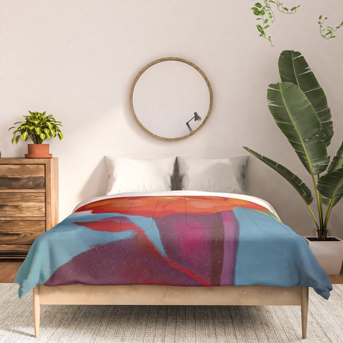 Georgia O'Keeffe Red Canna 1919 Comforter Gallery Image 3