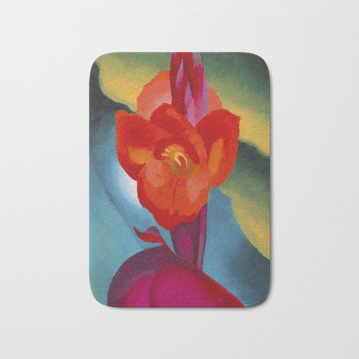 Georgia O'Keeffe Red Canna 1919 Bath Mat Gallery Image 1