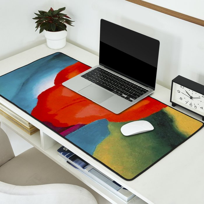 Georgia O'Keeffe Red Canna 1919 Desk Mat Gallery Image 2