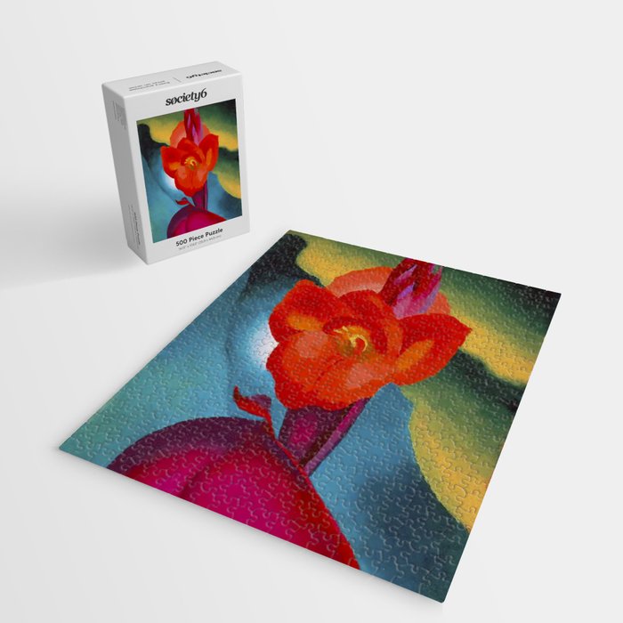 Georgia O'Keeffe Red Canna 1919 Jigsaw Puzzle Gallery Image 2