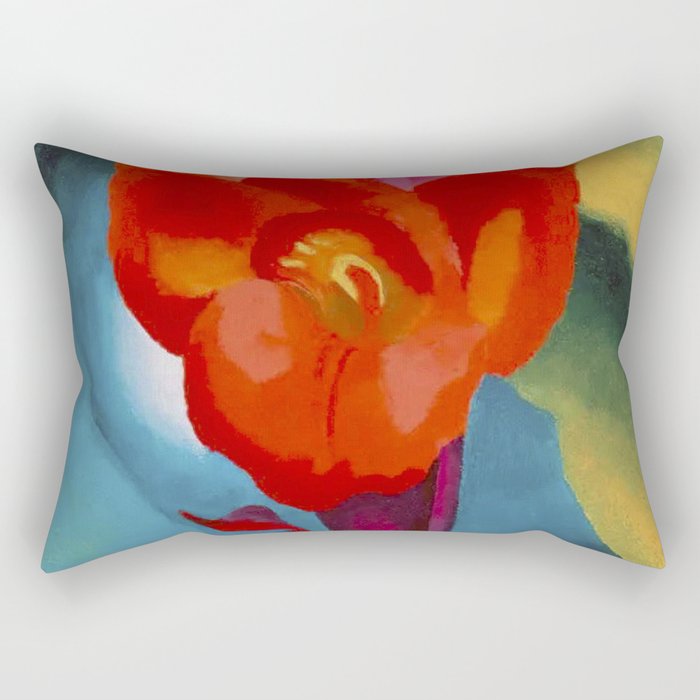 Georgia O'Keeffe Red Canna 1919 Rectangular Pillow Gallery Image 2
