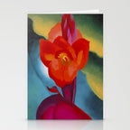 Georgia O'Keeffe Red Canna 1919 Stationery Card Gallery Image 2