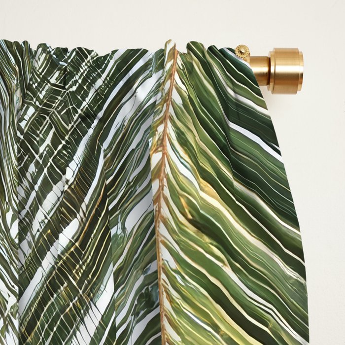 Tropical Escape - Palm Beach Wall Art Print Window Curtain Gallery Image 2