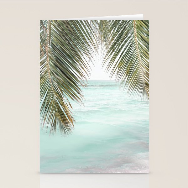Tropical Escape - Palm Beach Wall Art Print Stationery Card Gallery Image 2